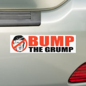 ANTI-TRUMP - Bump the Grump - Bumpersticker (Op auto)