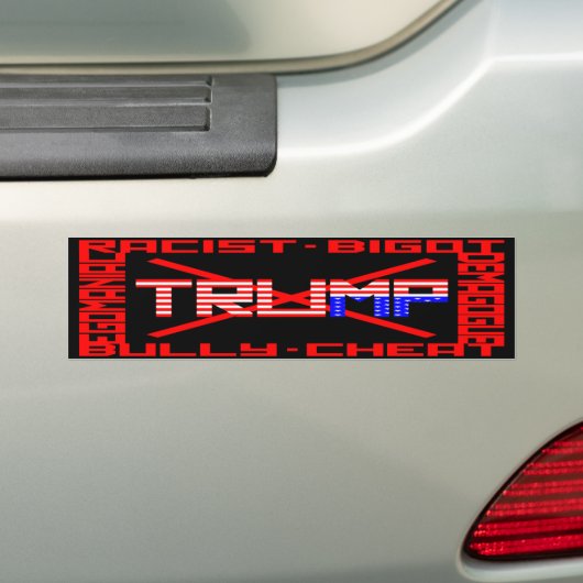 Anti Trump Bumpersticker (Op auto)