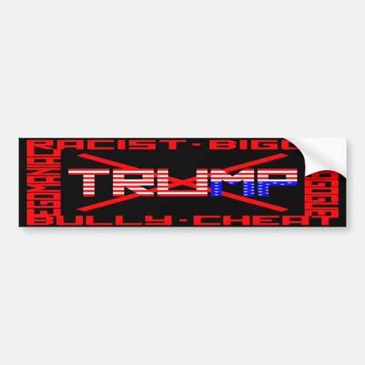 Anti Trump Bumpersticker (Voorkant)