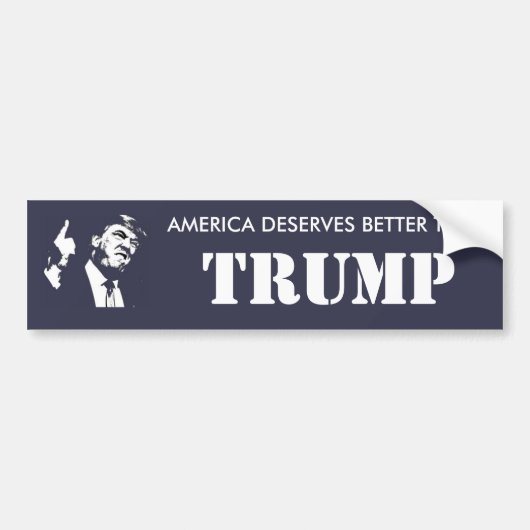 Anti-Trump-Bumpersticker: Amerika verdient beter Bumpersticker (Voorkant)
