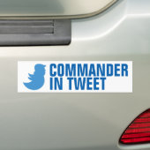 Anti-Trump-Bumpersticker: "Bevelhebber in Tweet" Bumpersticker (Op auto)