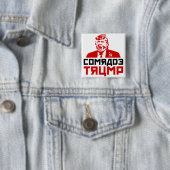 Anti-Trump Button" "COMRADE TRUMP" Vierkante Button 5,1 Cm (In situ)