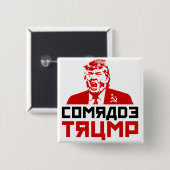Anti-Trump Button" "COMRADE TRUMP" Vierkante Button 5,1 Cm (Voorkant /achterkant)