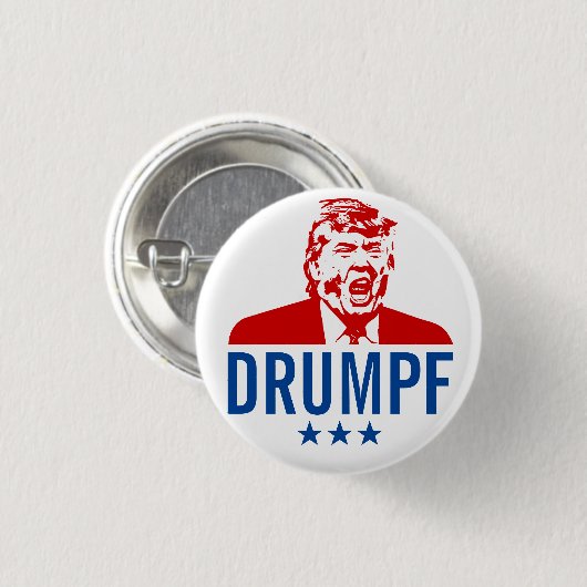 Anti-Trump-Button: "DRUMPF" Ronde Button 3,2 Cm (Voorkant /achterkant)
