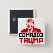 Anti-Trump Button" "Kameraad Trump" Vierkante Button 5,1 Cm (Voorkant /achterkant)