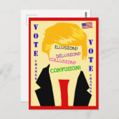 Anti-trump Chaos Briefkaart Stemming over verander (Voorkant / Achterkant)