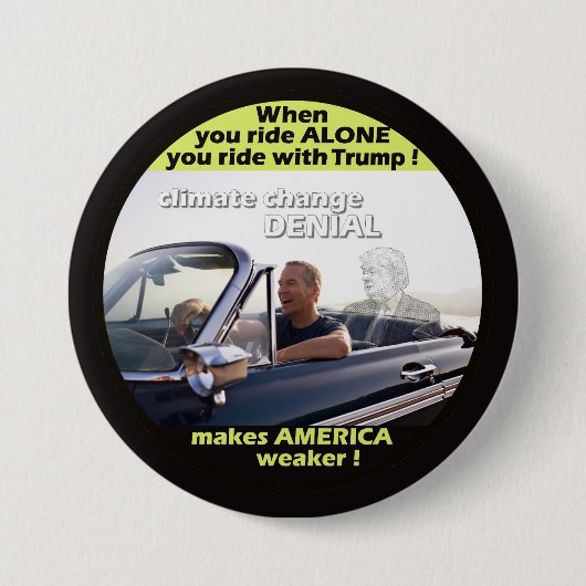 Anti-Trump Climate Denial Ronde Button 7,6 Cm (Voorkant)