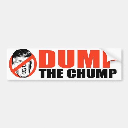Anti-Trump - Dump the Chump - Bumpersticker (Voorkant)