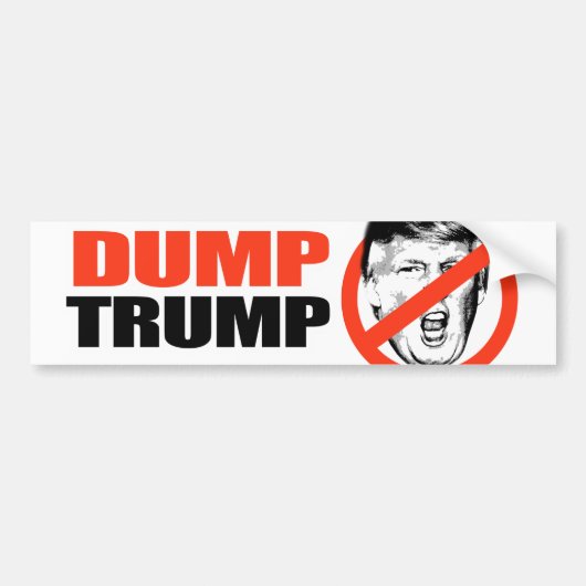 ANTI-TRUMP - DUMP TRUMP -.png Bumpersticker (Voorkant)