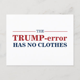 Anti-Trump Error heeft geen kleding stem pro-Biden Briefkaart