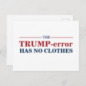 Anti-Trump Error heeft geen kleding stem pro-Biden Briefkaart (Voorkant / Achterkant)