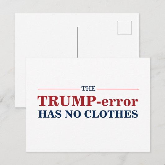 Anti-Trump Error heeft geen kleding stem pro-Biden Briefkaart (Voorkant / Achterkant)
