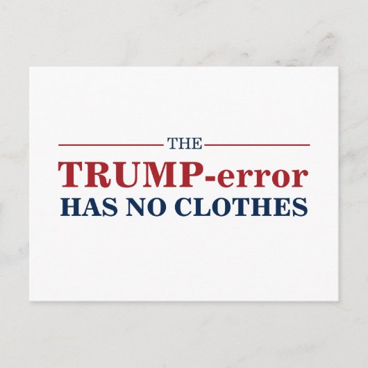 Anti-Trump Error heeft geen kleding stem pro-Biden Briefkaart (Voorkant)