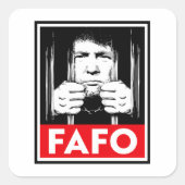 Anti-Trump FAFO Vierkante Sticker (Voorkant)