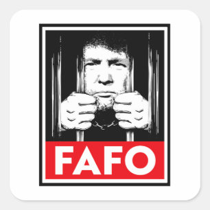 Anti-Trump FAFO Vierkante Sticker