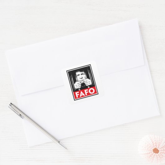 Anti-Trump FAFO Vierkante Sticker (Envelop)