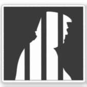 Anti Trump Felon Trump for Prison 2024 Sticker (Voorkant)