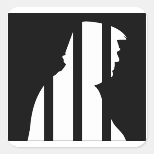 Anti Trump Felon Trump voor Gevangenis 2024 Vierkante Sticker (Voorkant)