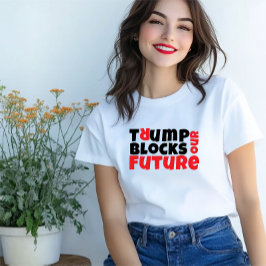 Anti-Trump feministische protestslogan rood zwart T-shirt