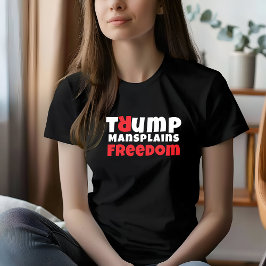 Anti-Trump feministische protestslogan rood zwart T-shirt