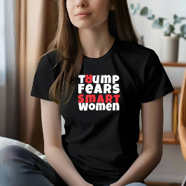 Anti-Trump feministische protestslogan rood zwart T-shirt