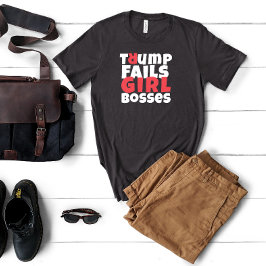 Anti-Trump feministische protestslogan rood zwart T-shirt