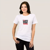 Anti-Trump feministische protestslogan rood zwart Tri-Blend Shirt (Voorkant volledig)