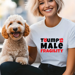 Anti-Trump feministische protestslogan rood zwart Tri-Blend Shirt