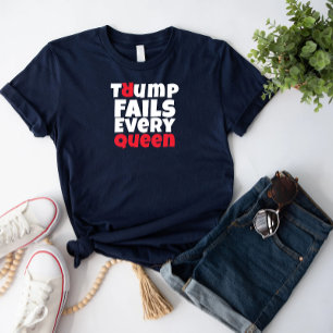Anti-Trump feministische protestslogan rood zwart Tri-Blend Shirt