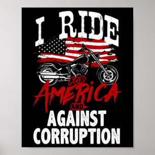 Anti-Trump-fietser verzet zich tegen corruptieprot Poster