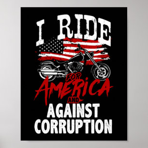 Anti-Trump-fietser verzet zich tegen corruptieprot Poster