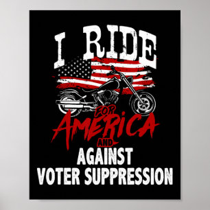 Anti-Trump-fietser verzet zich tegen onderdrukking Poster