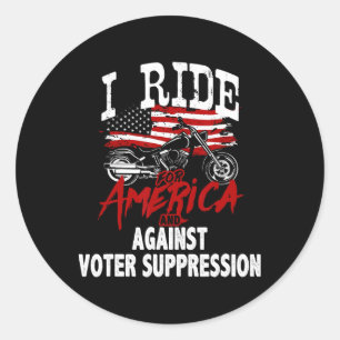 Anti-Trump-fietser verzet zich tegen onderdrukking Ronde Sticker