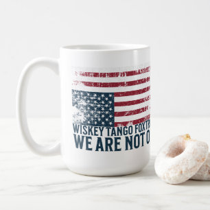 Anti Trump Flag Design Whiskey Tango Foxtrot Koffiemok