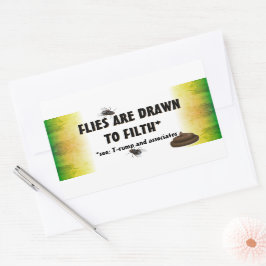 Anti Trump / Flies worden naar de grond getrokken, Rechthoekige Sticker