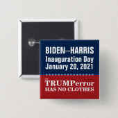 Anti-Trump-fout heeft geen Clothes Biden-opname Vierkante Button 5,1 Cm (Voorkant /achterkant)