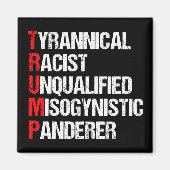 Anti Trump Funny Acronym Magneet (Voorkant)