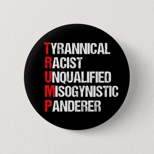 Anti Trump Funny Acronym Ronde Button 5,7 Cm (Voorkant)