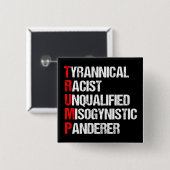 Anti Trump Funny Acronym Vierkante Button 5,1 Cm (Voorkant /achterkant)