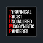 Anti Trump Funny Acronym Vierkante Button 5,1 Cm<br><div class="desc">Anti Trump Funny Acronym vettige politieke knop met een woordgedicht dat zijn karakter beschrijft: tirannieke, racistische, ongekwalificeerde, vrouwenhatende anderer. Dit president weerstaan en steun blijven verlenen aan de inspanningen van het verzet voor gelijke rechten en fundamentele menselijke fatsoen in Amerika. De strijd voor vrijheid in ons land voor alle rassen...</div>