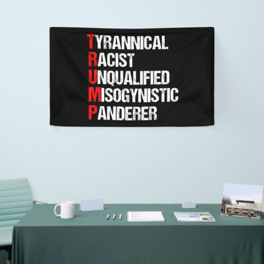 Anti Trump Funny Acrostic Political Spandoek (Beurs)