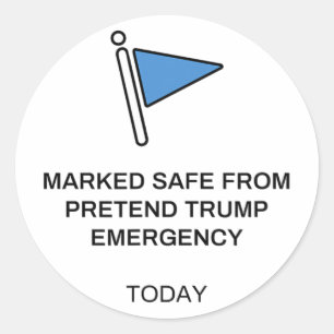 Anti Trump Gemarkeerd Veilig Sociale Media Nepnieu Ronde Sticker