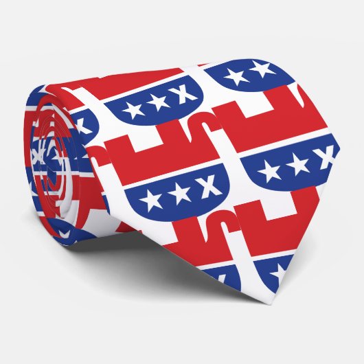 Anti-Trump-GOP Republica dode olifant Stropdas (Opgerold)