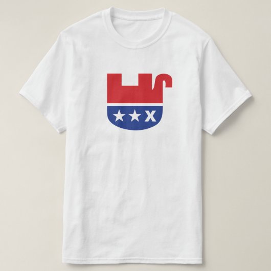 Anti-Trump-GOP Republica dode olifant T-shirt (Design voorkant)