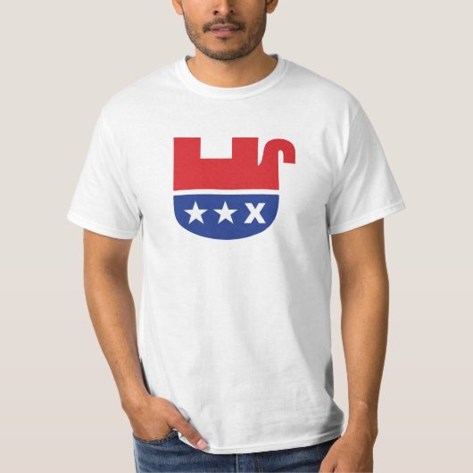 Anti-Trump-GOP Republica dode olifant T-shirt (Voorkant)