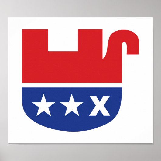 Anti Trump GOP Republikeinse Dode Olifant Poster (Voorkant)