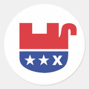 Anti Trump GOP Republikeinse Dode Olifant Ronde Sticker