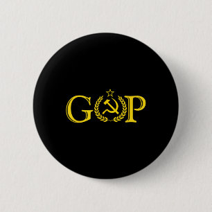 Anti Trump Gop _ Russische Republikein _ Politiek Ronde Button 5,7 Cm