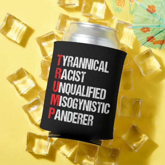 Anti Trump Grappig Politiek Acroniem Blikjeskoeler (Insitu Zomer)