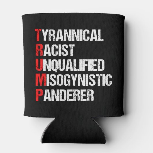 Anti Trump Grappig Politiek Acroniem Blikjeskoeler (Achterkant)